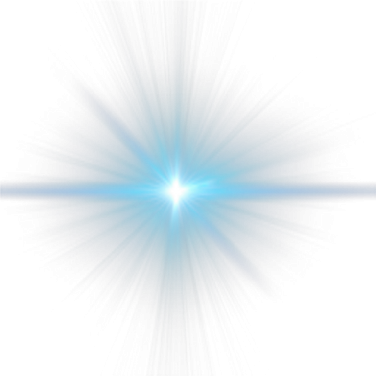 a blue star burst on a white background