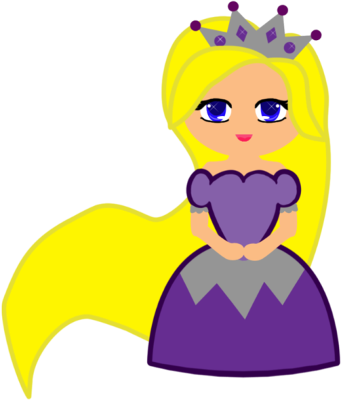 a cartoon princess with blonde hair and a crown on her head