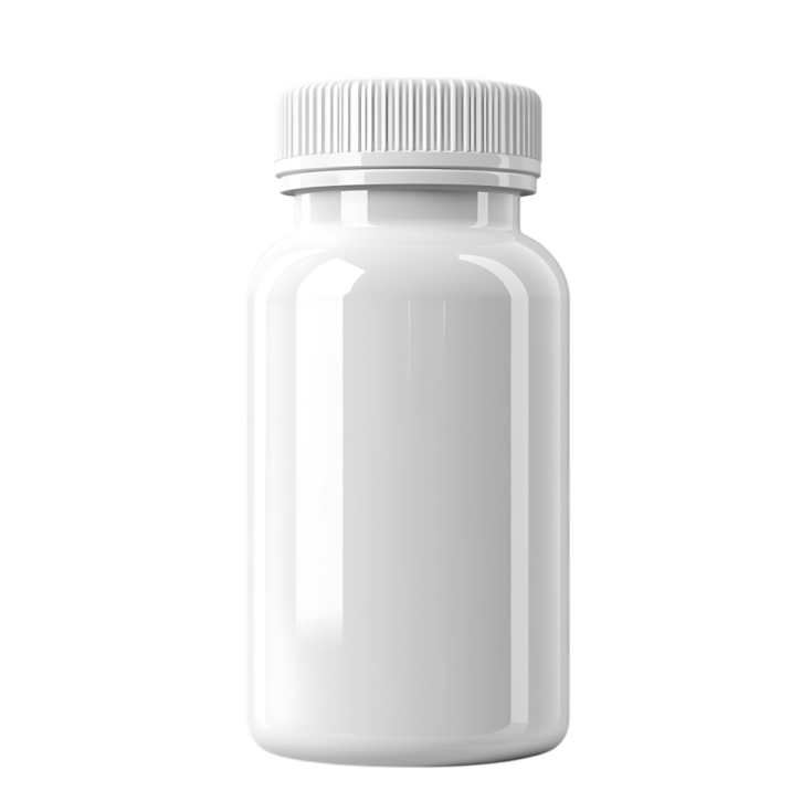 a bottle with a white cap on it