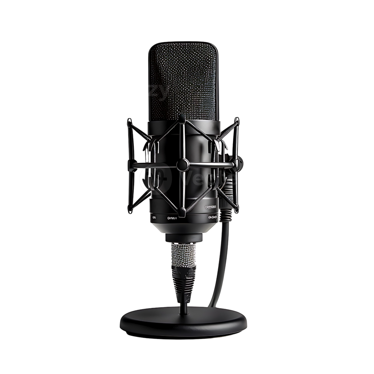 a microphone on a white background