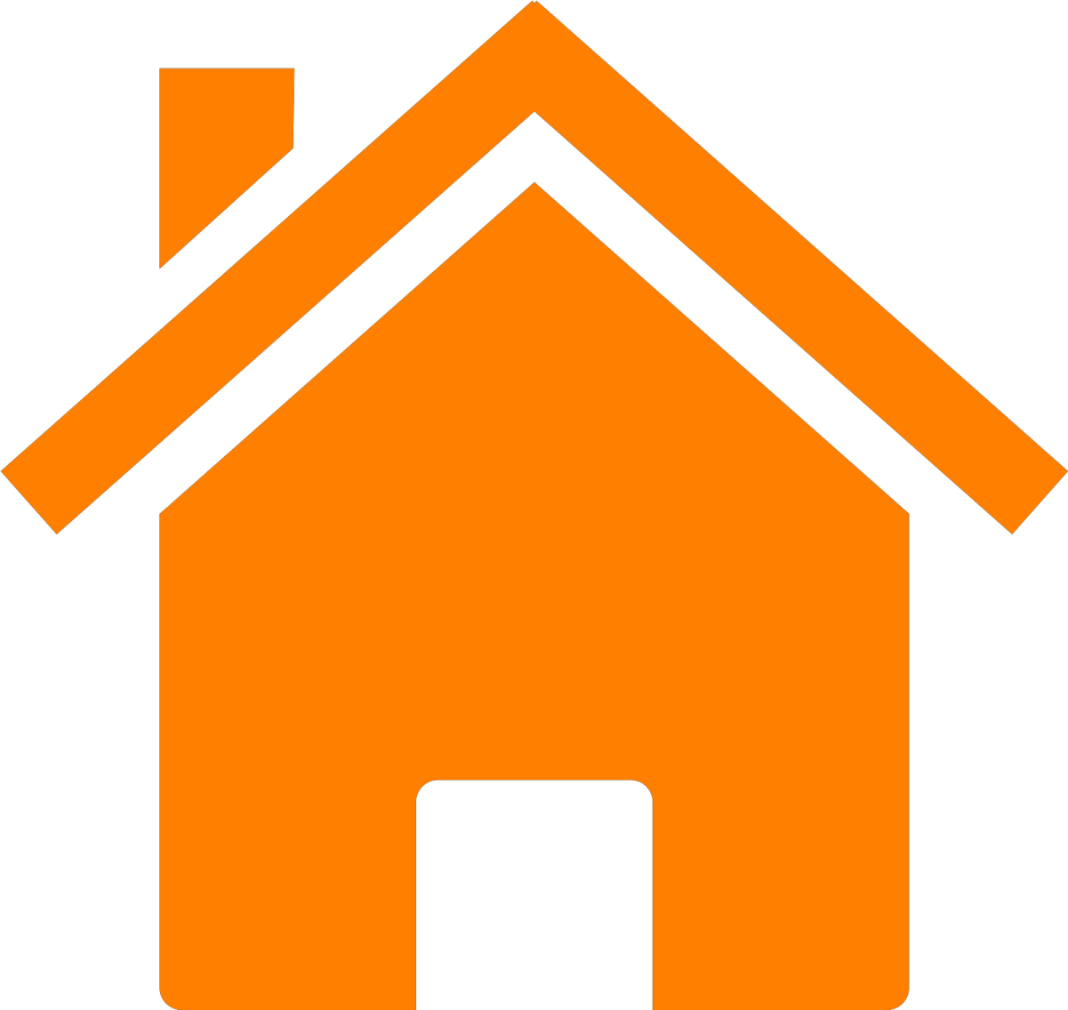 an orange house icon