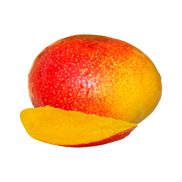an apple with a slice cut in half