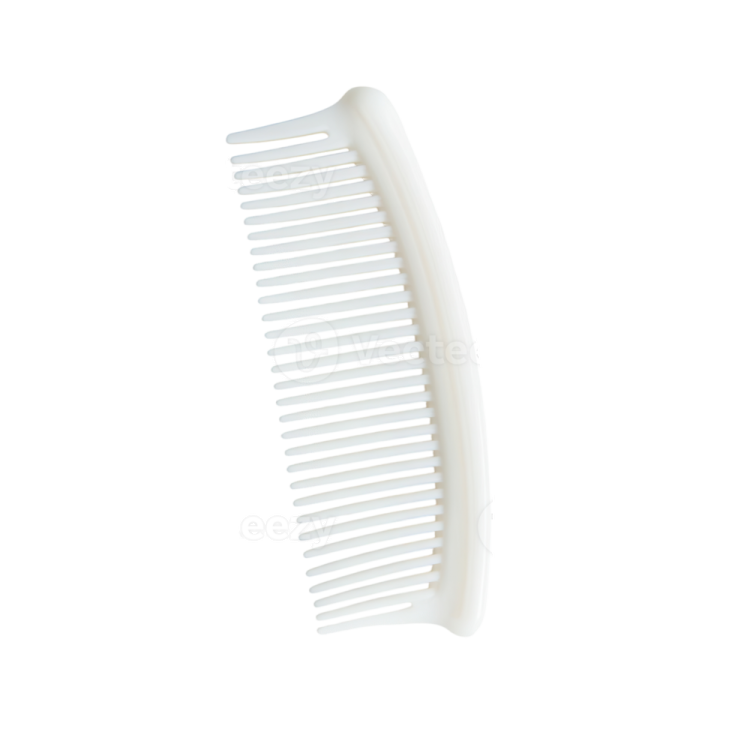 a white comb is shown on the side of the comb