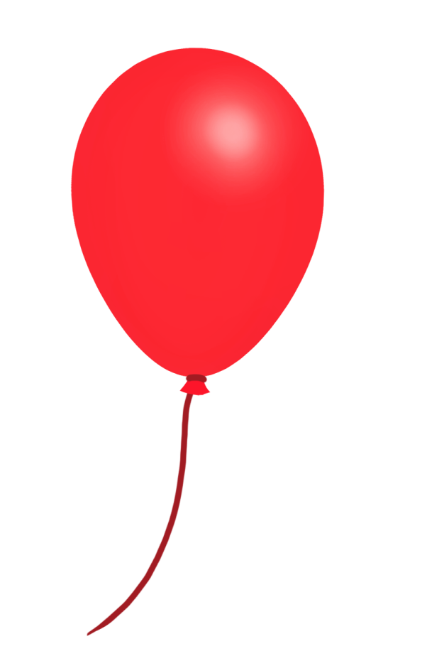 a red balloon on a white background