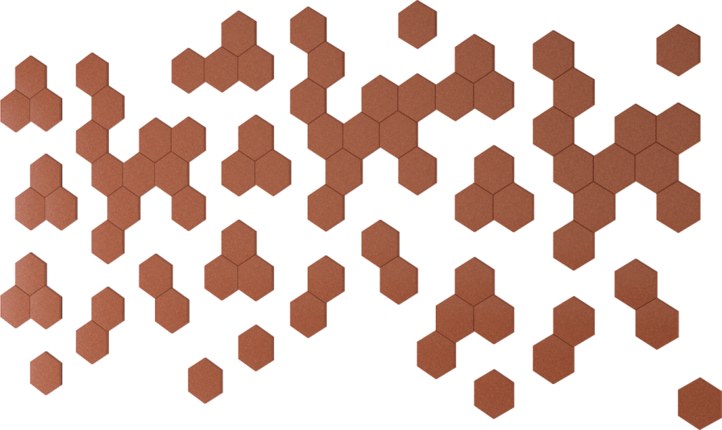 an image of a wall made out of red tiles