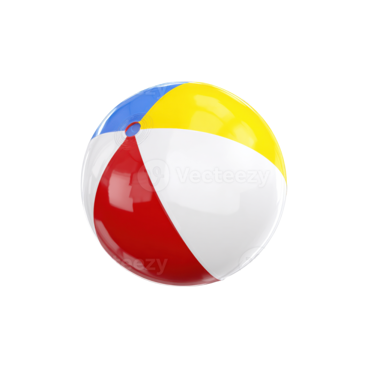a beach ball on a white background