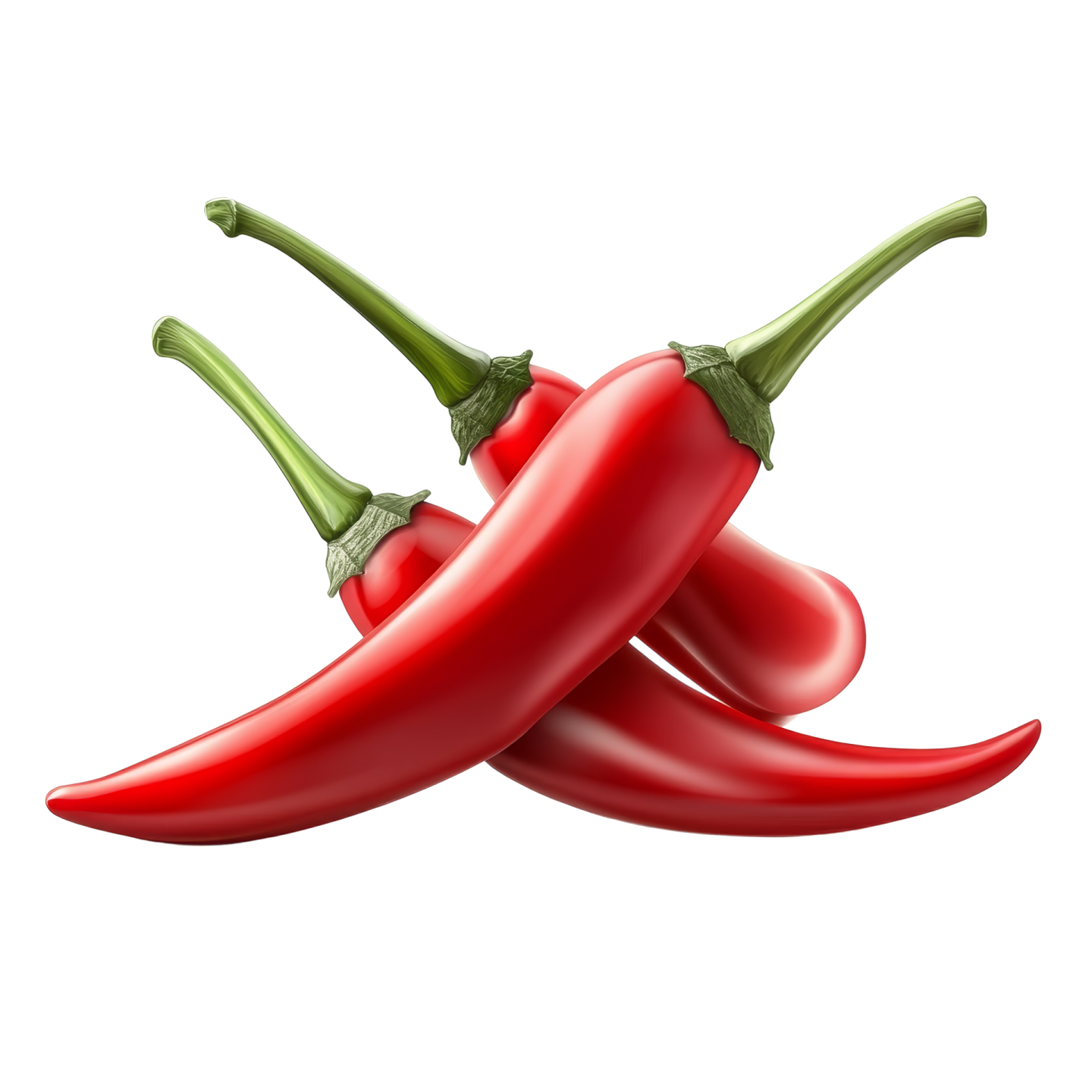 two red chili peppers on a white background