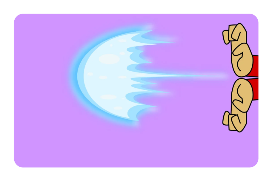 an image of a cartoon character flying through the air