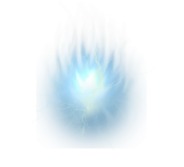 a blue flame on a white background