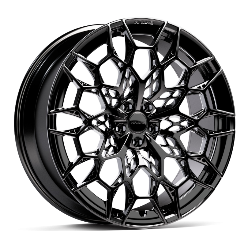 a black wheel on a white background