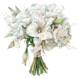 a bouquet of white flowers