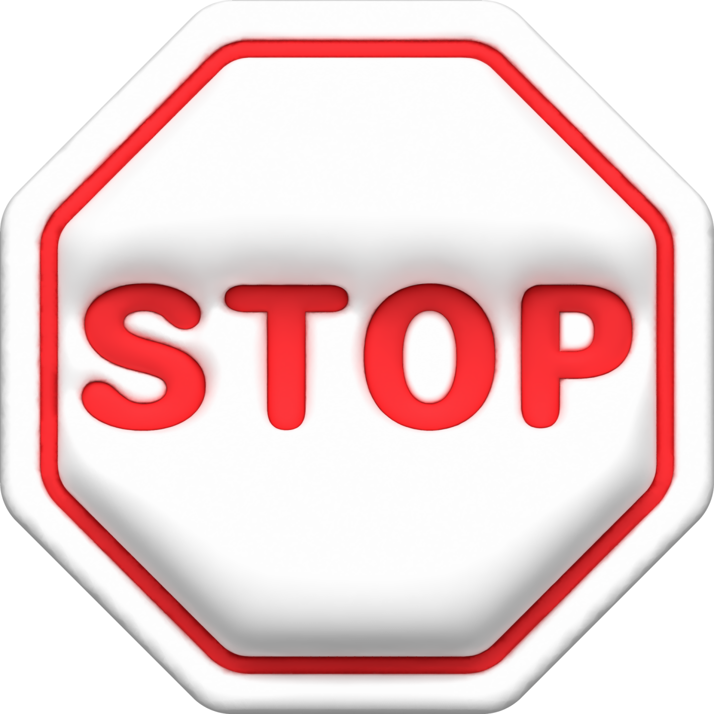 a red stop sign on a white background