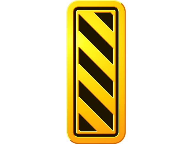 a yellow and black hazard sign