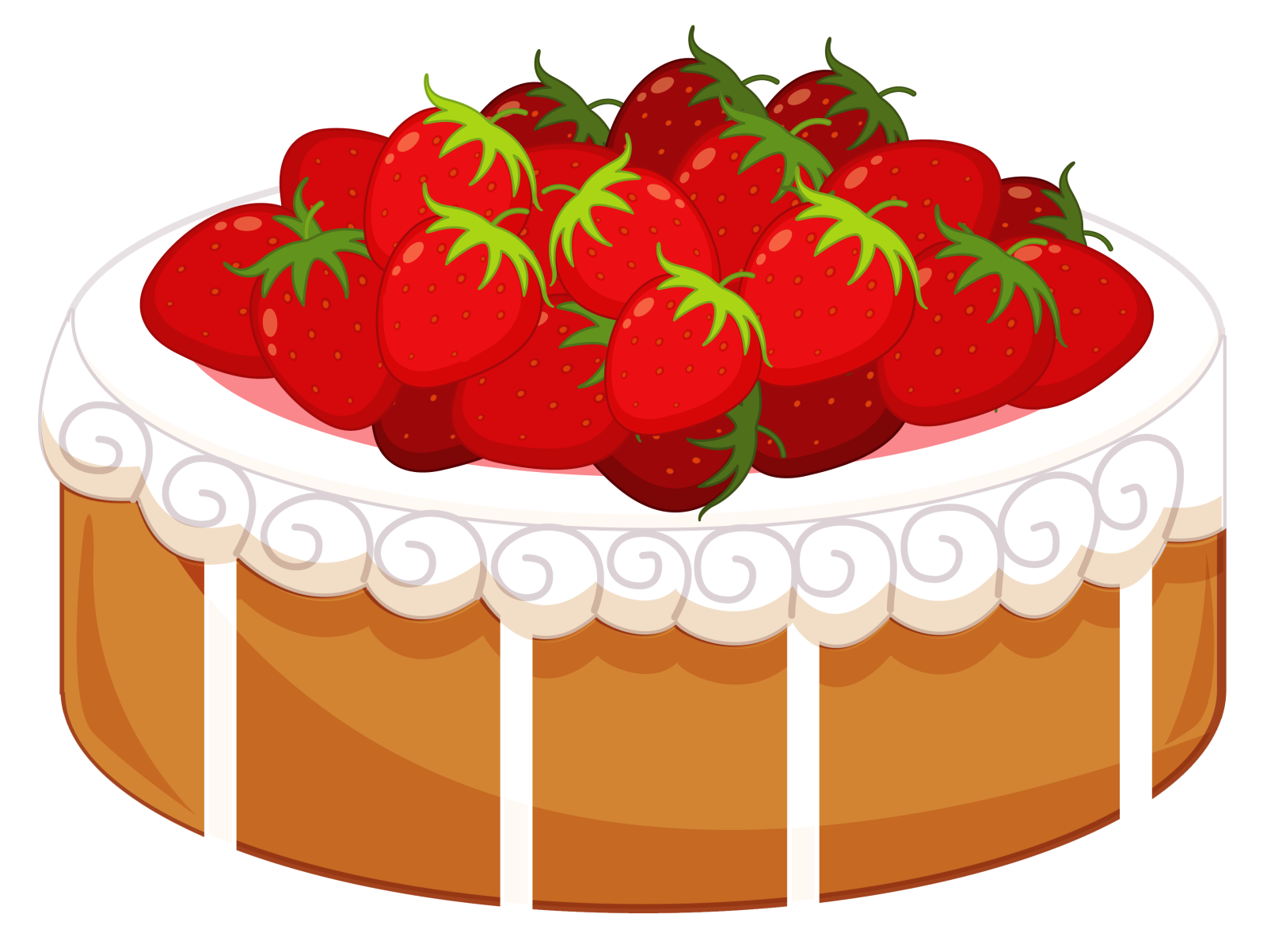 a cake with strawberries on top
