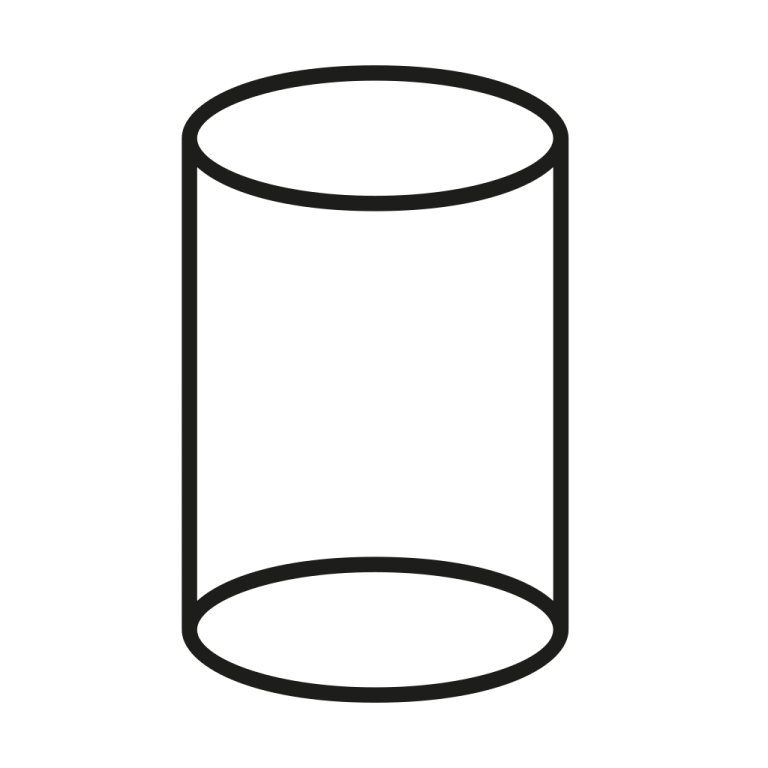 a black and white image of a cylinder