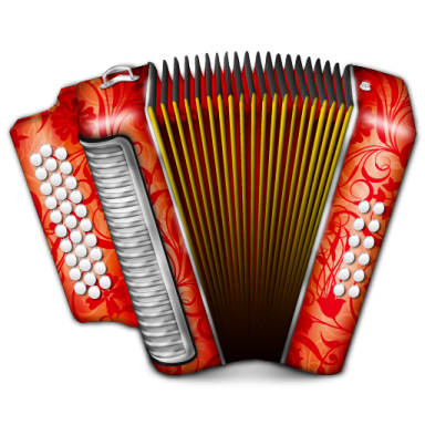 an accordion on a white background