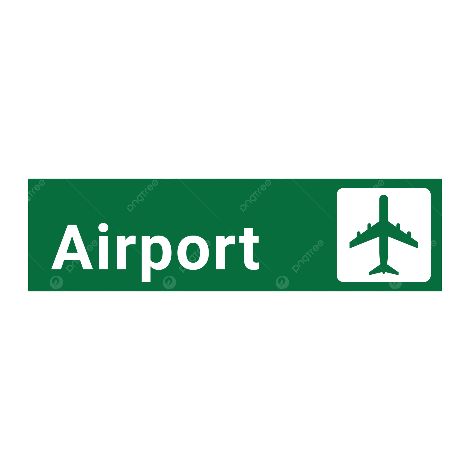 a green airport sign with the word airport on it