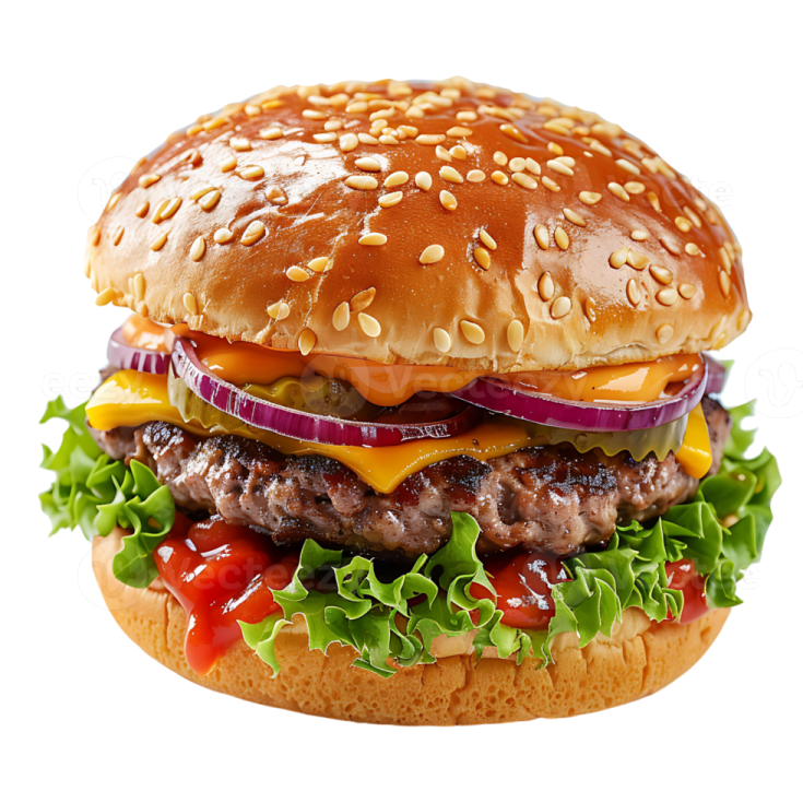 hamburger isolated on a white background