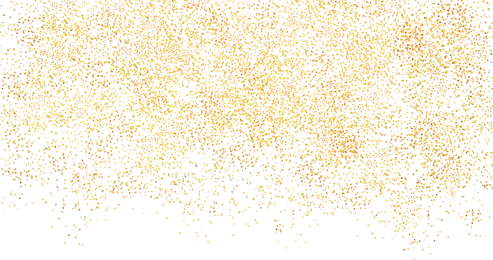 a white background with gold glitters