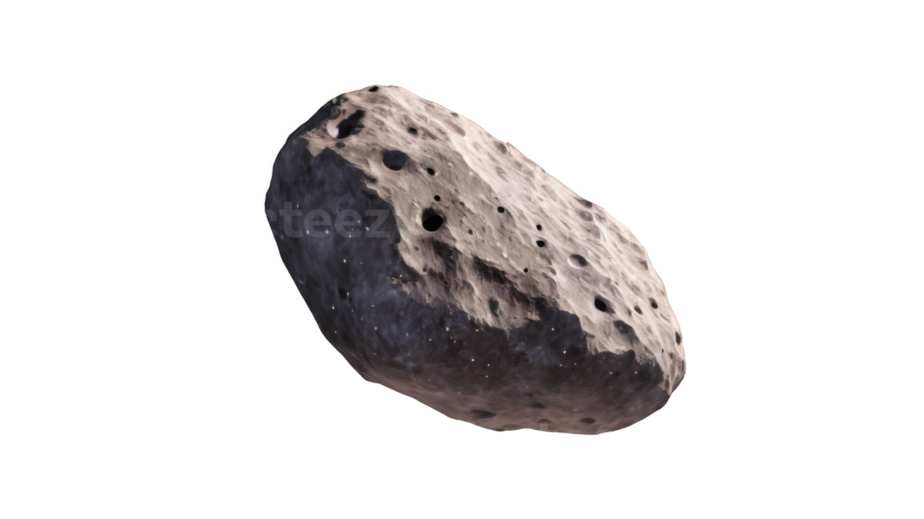 an asteroid on a white background