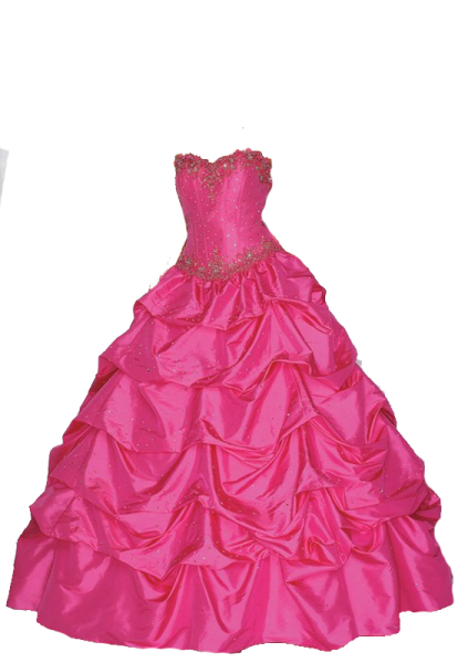 a pink dress on a white background