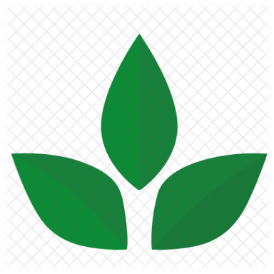 a green leaf icon on a white background