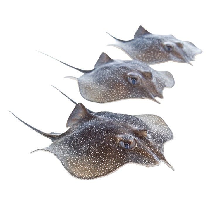 a group of stings swimming in the ocean