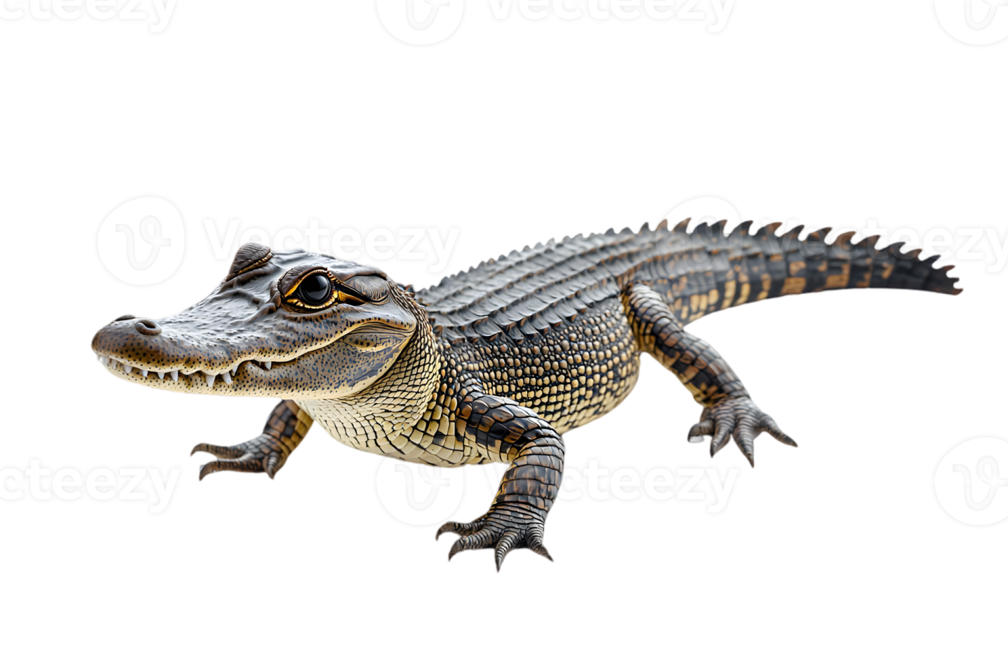 an alligator on a white background