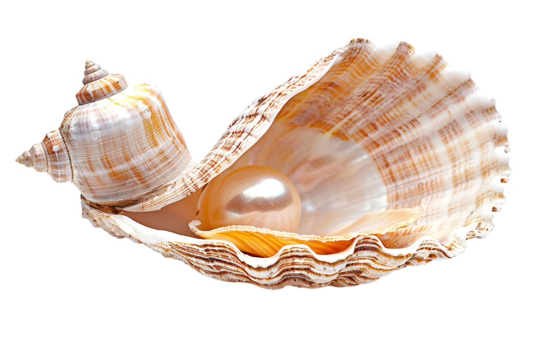 a close up of a seashell on a white background
