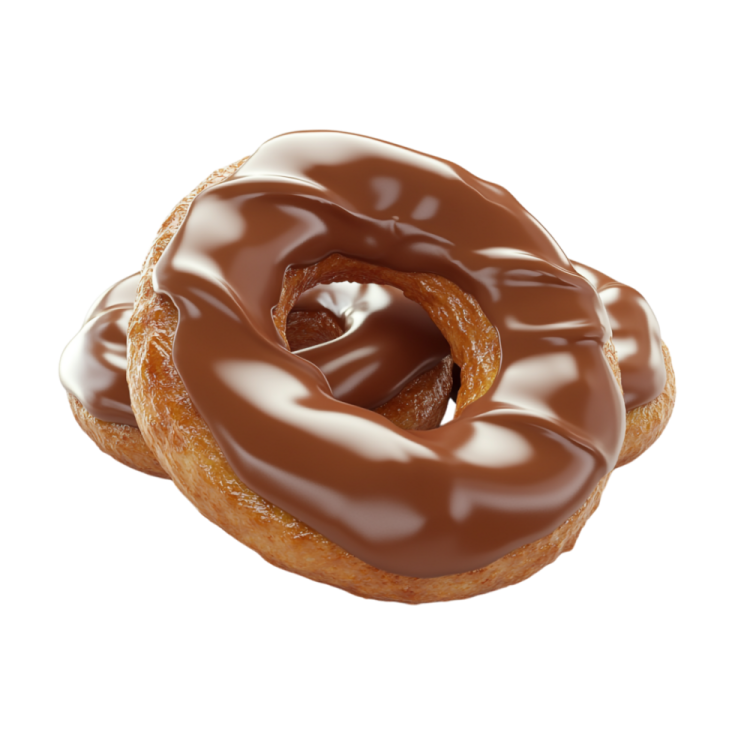 a chocolate covered donut