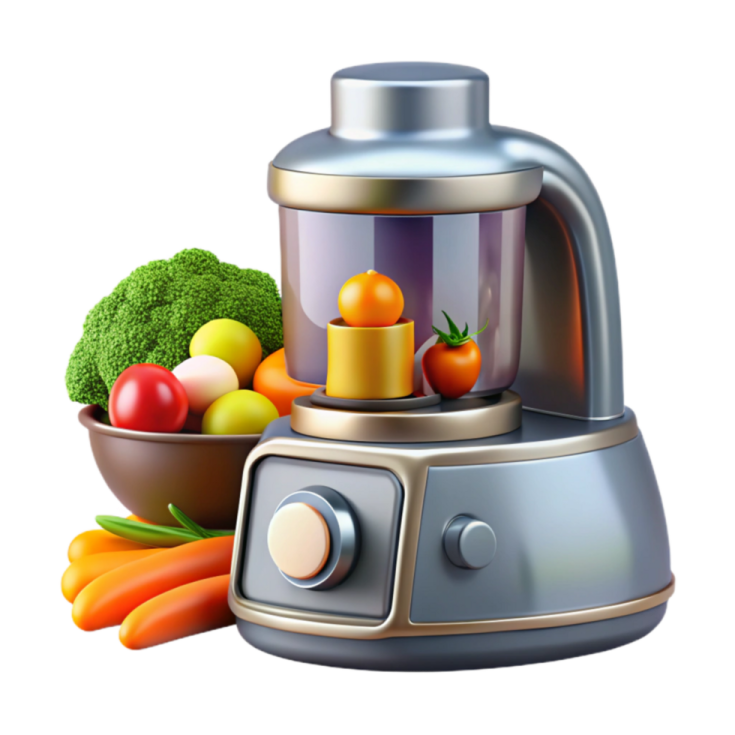 a blender with fruits and vegetables in it
