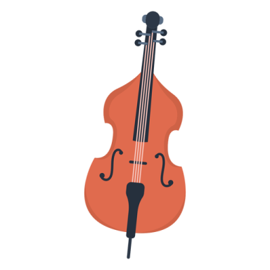 a cello on a white background