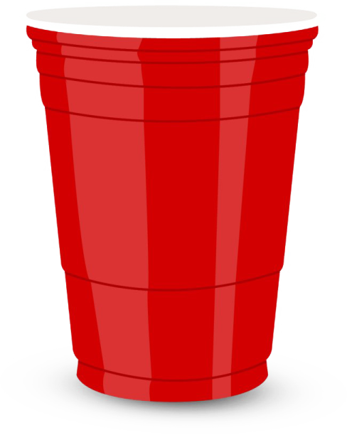 a red plastic cup