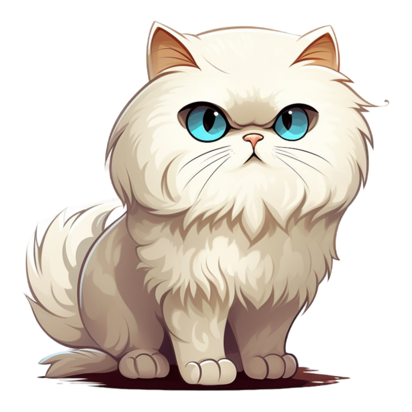 a white cat with blue eyes