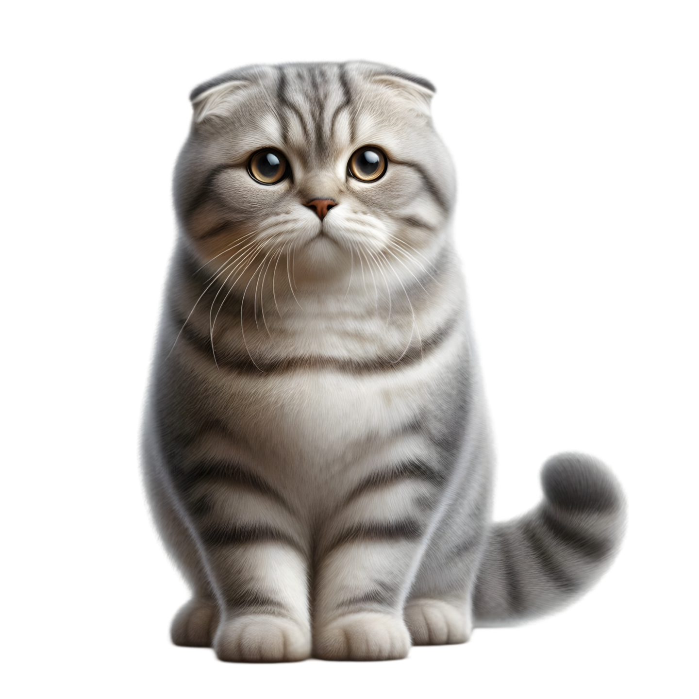 a gray and white cat sitting on the floor