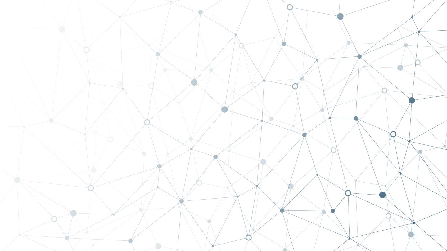 a white background with blue lines and dots