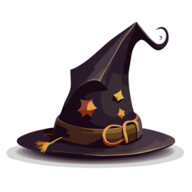 a witch hat with stars on it