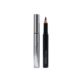 a black eyebrow pencil with a white background