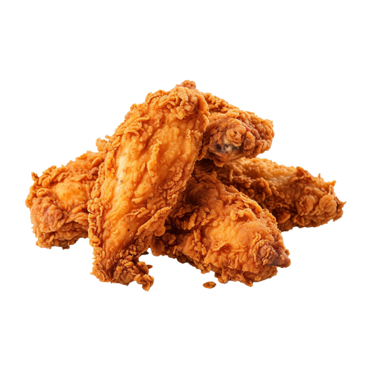 a pile of fried chicken