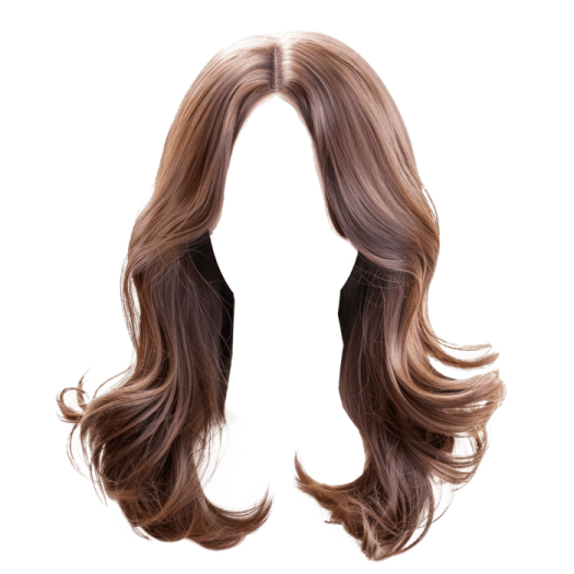 a woman with long brown hair