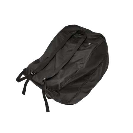 a black backpack on a white background