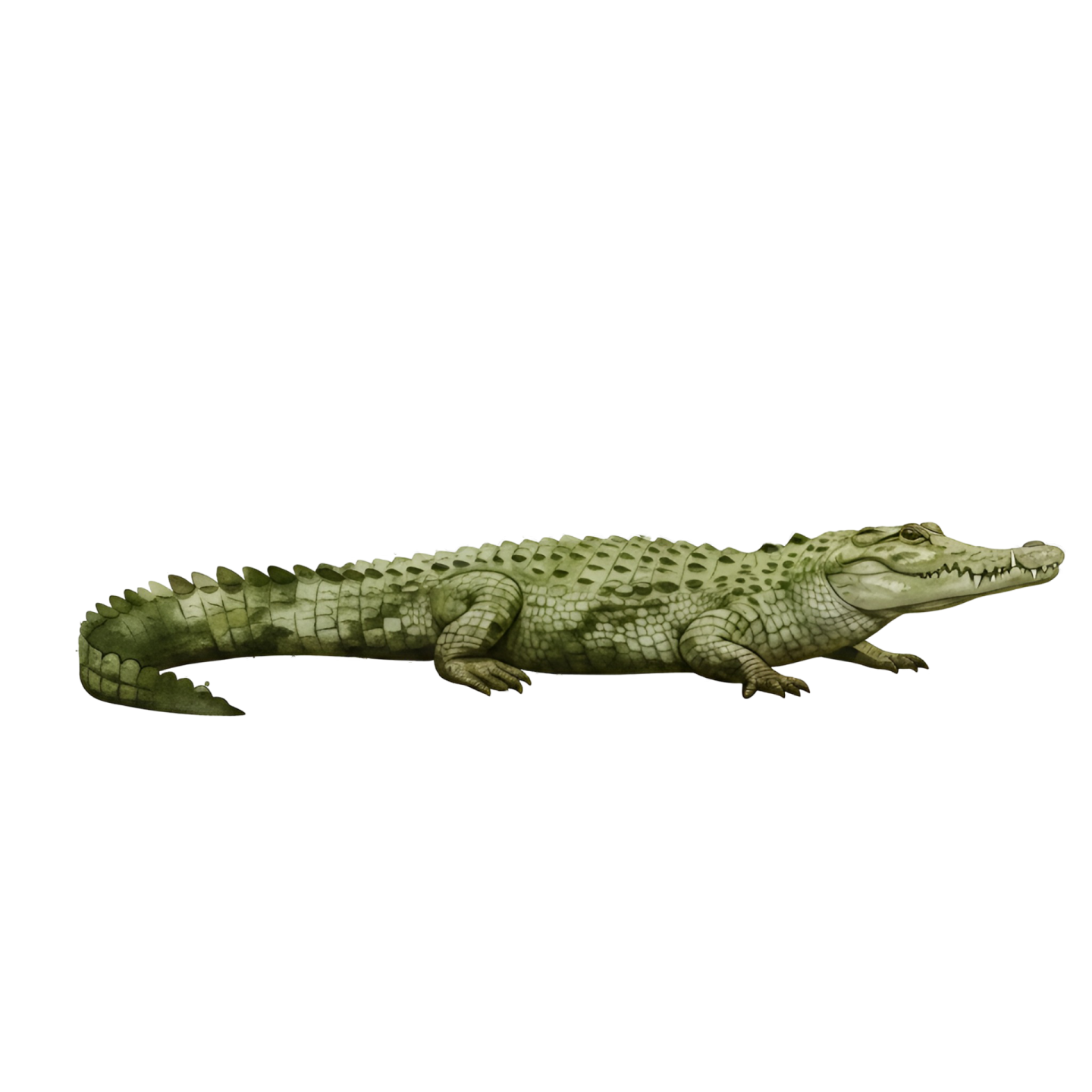 an illustration of a crocodile with its mouth open