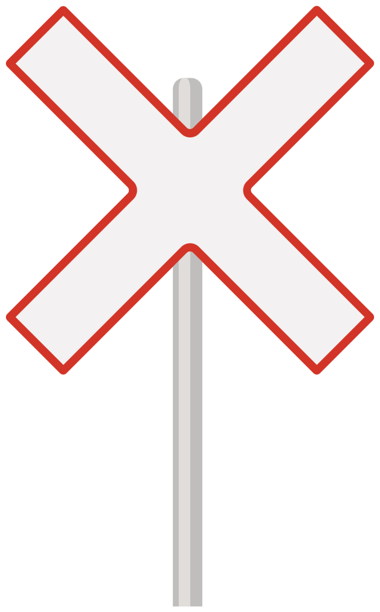 a red and white cross on a white background
