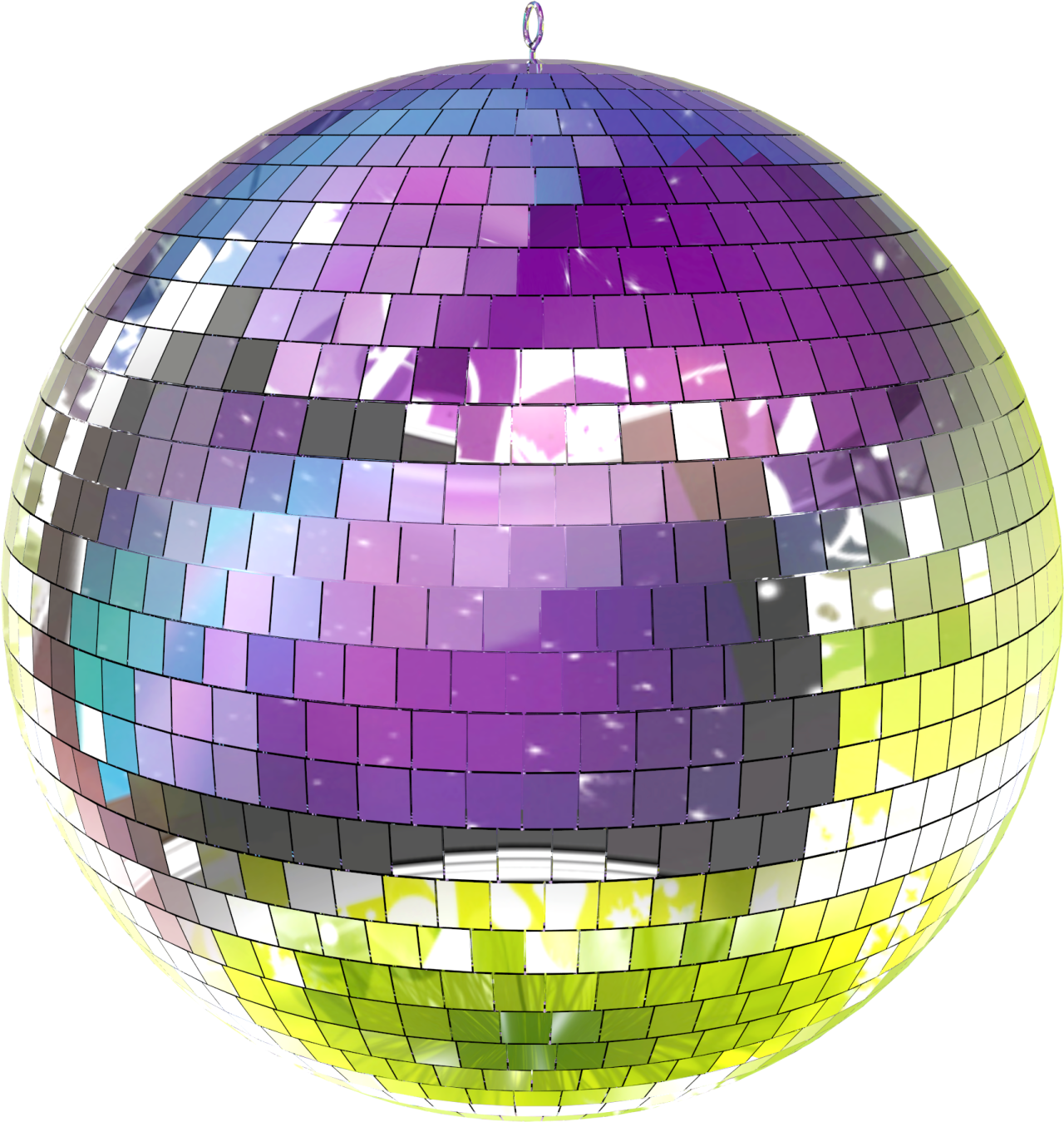 a disco ball with many different colors