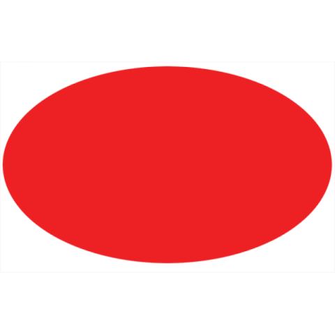 a red circle on a white background