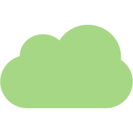 a green cloud on a white background