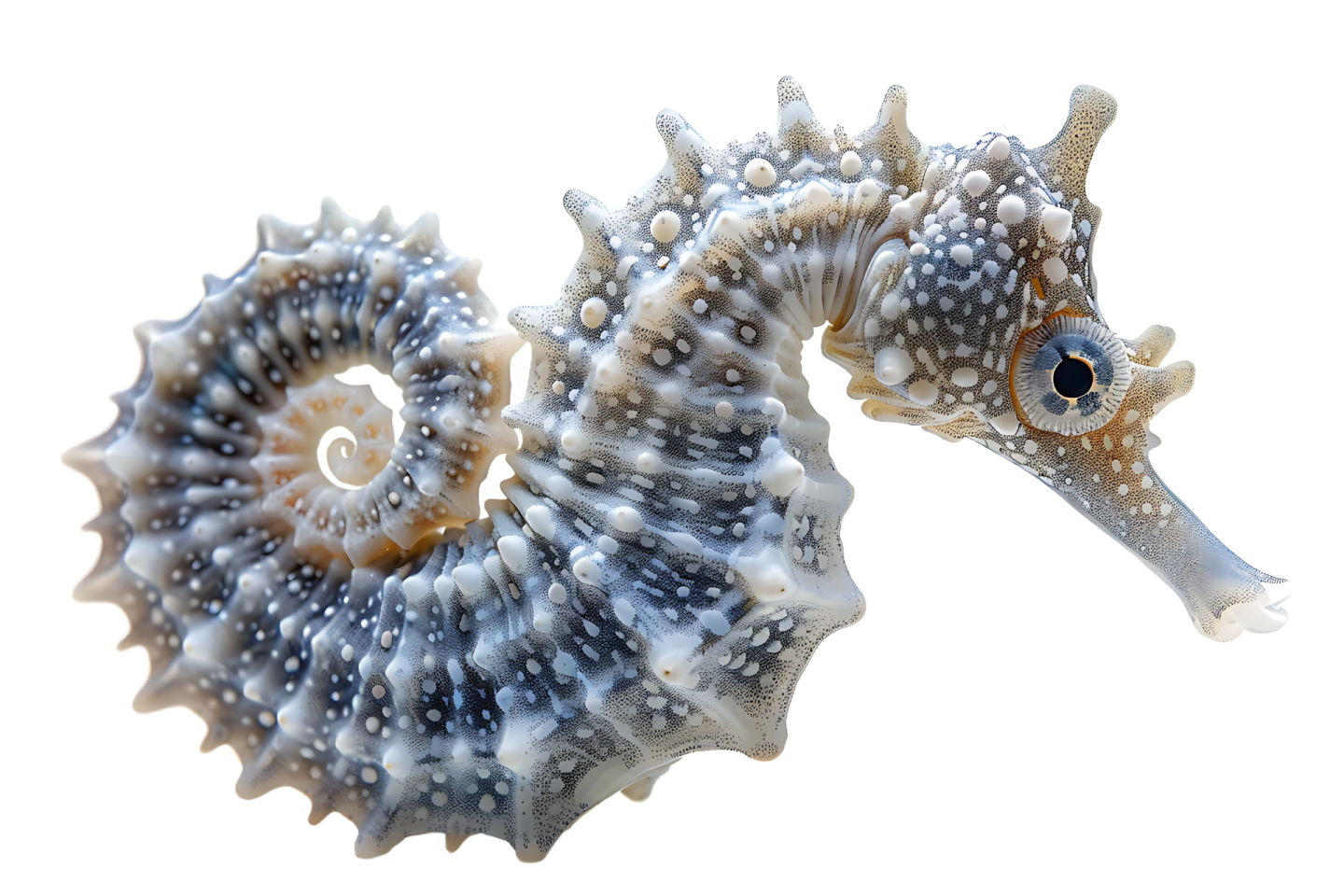 two seahorses on a white background