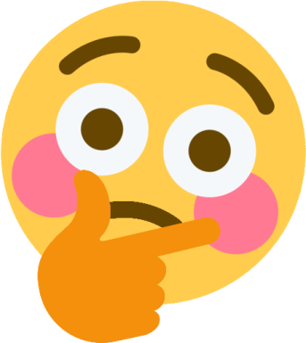 a smiley face with a finger in its mouth
