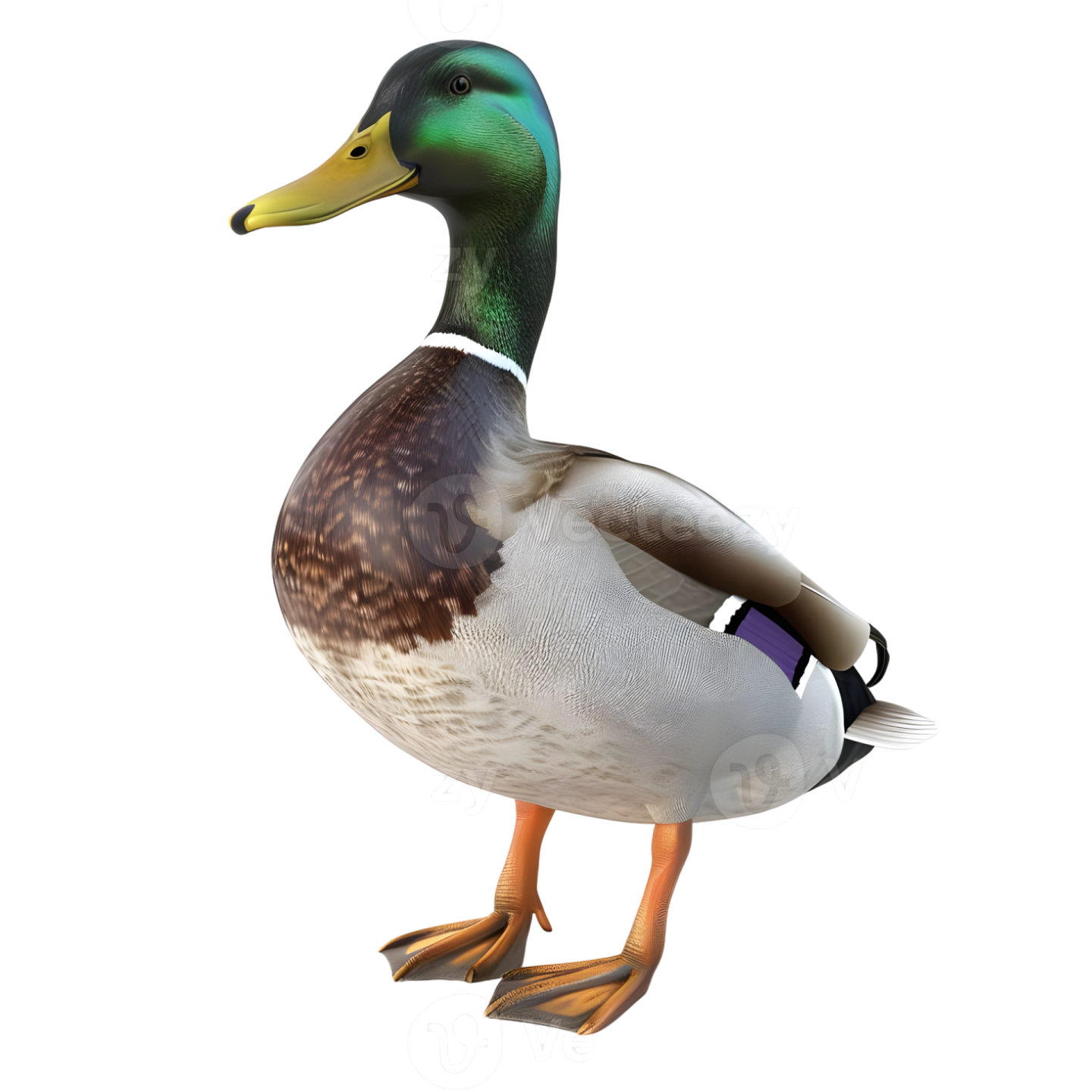a duck on a white background