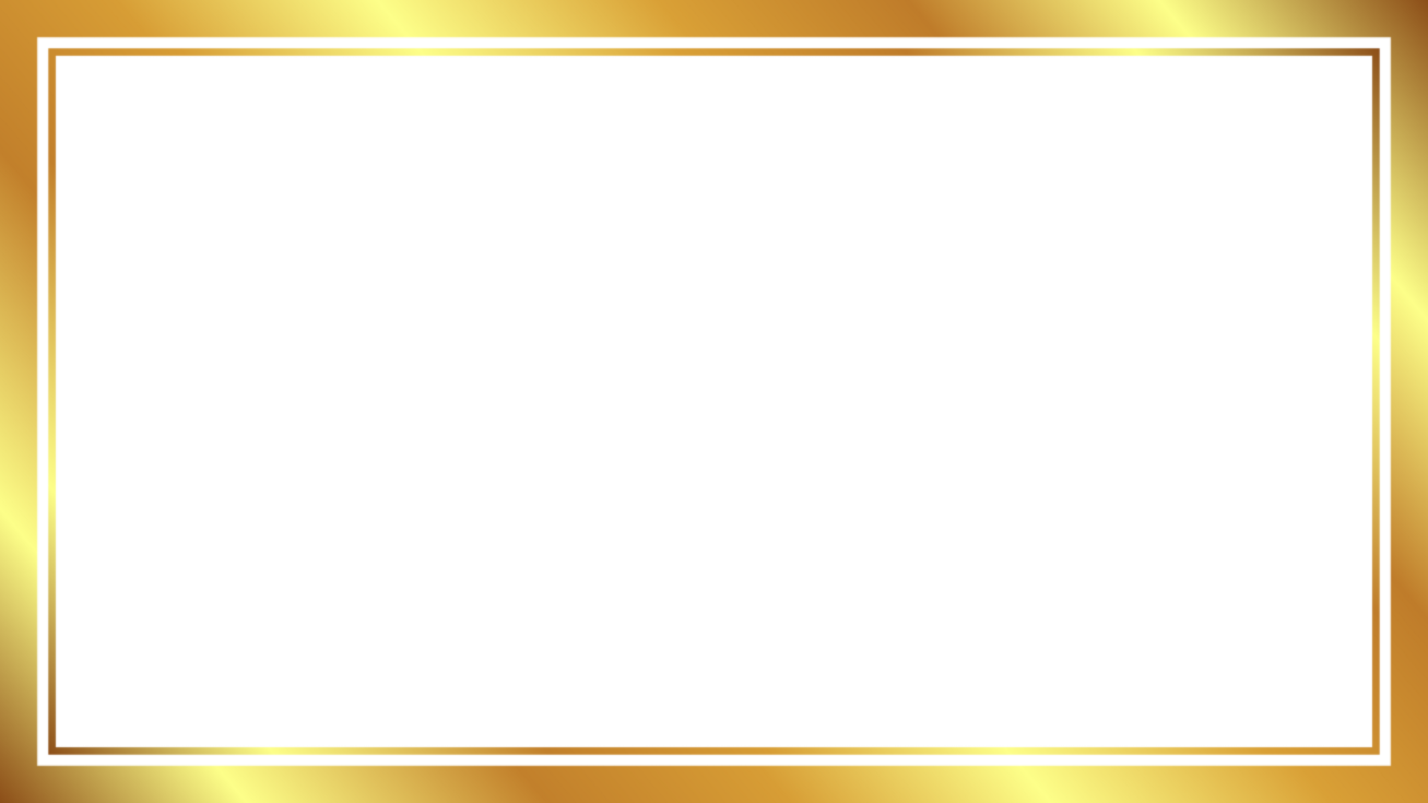 a gold frame on a white background